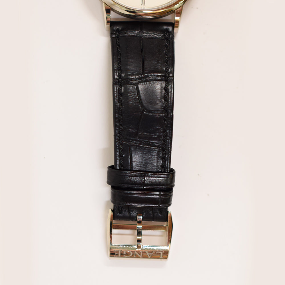 Saxonia Thin 37mm White Gold Manual Winding 201.027