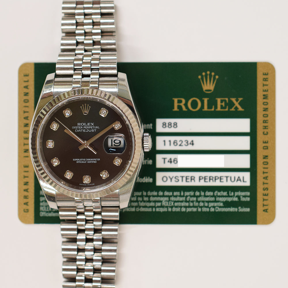 Datejust 36mm Steel and White Gold 116234G