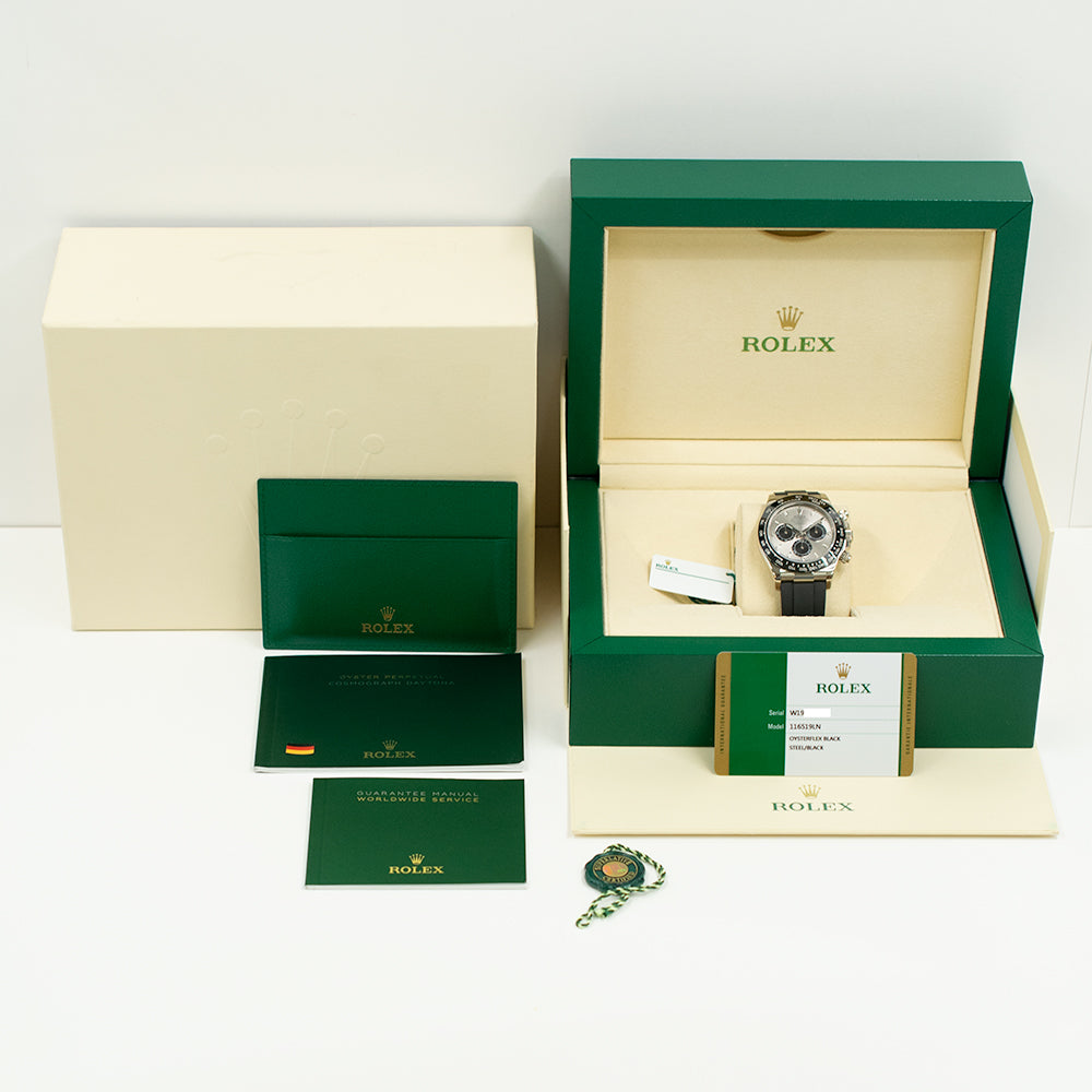 Daytona White Gold with Rubber Strap 116519LN