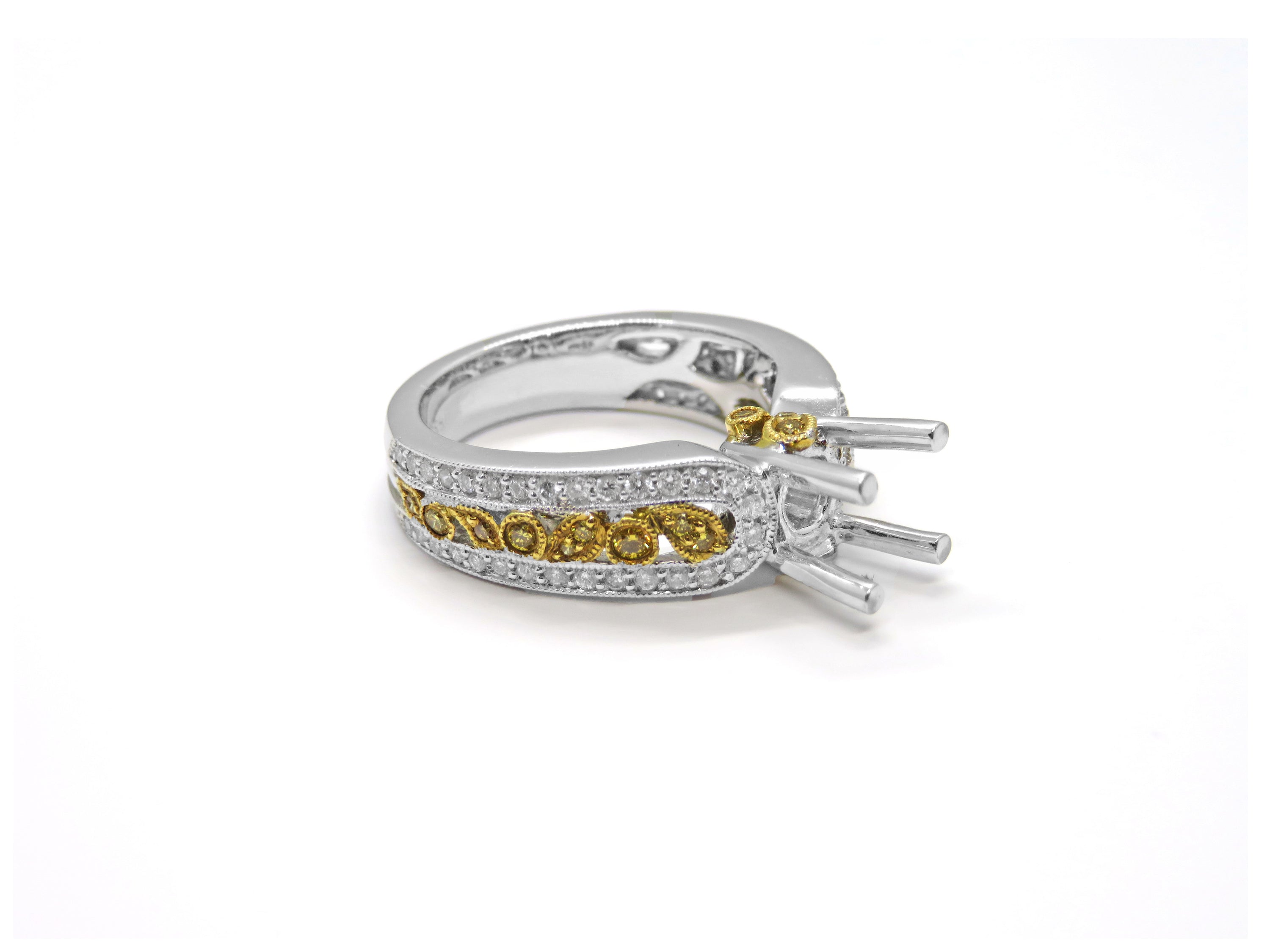 18kt TT dia eng semi mnt .66ct