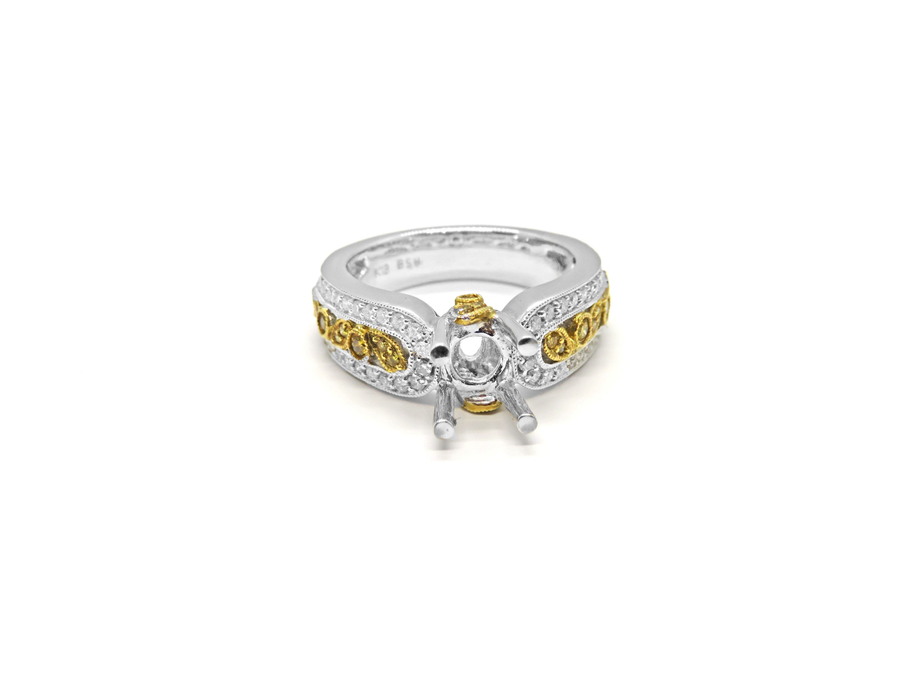 18kt TT dia eng semi mnt .66ct