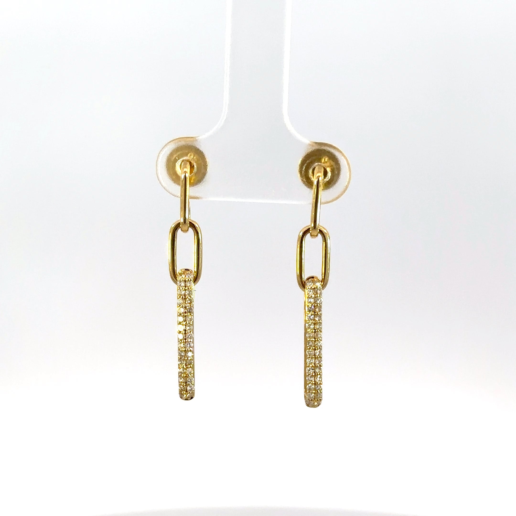 18k yg & dia open flat link da