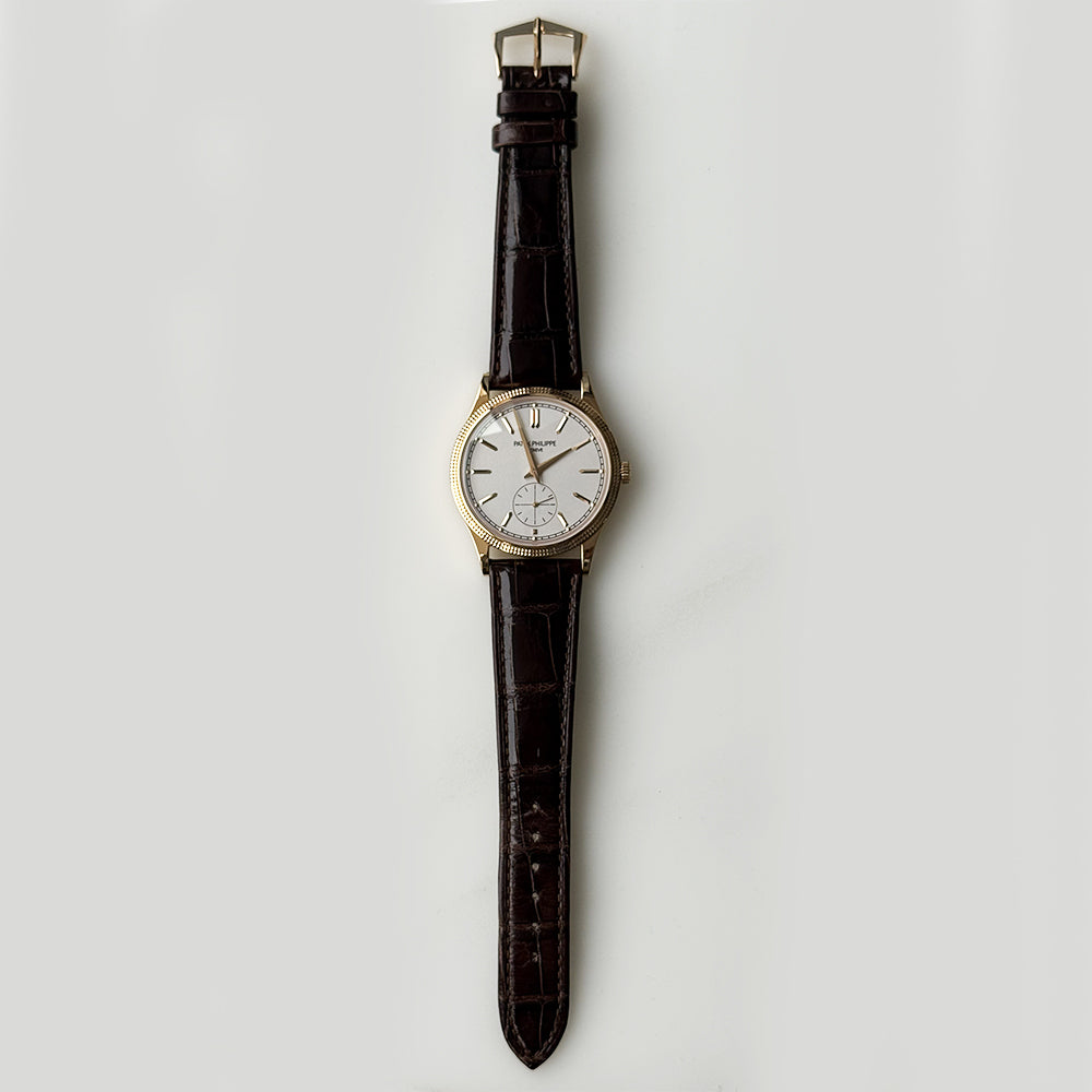 Calatrava 39mm Manual Clou De Paris Rose Gold 6119R-001