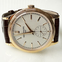 Calatrava 39mm Manual Clou De Paris Rose Gold 6119R-001