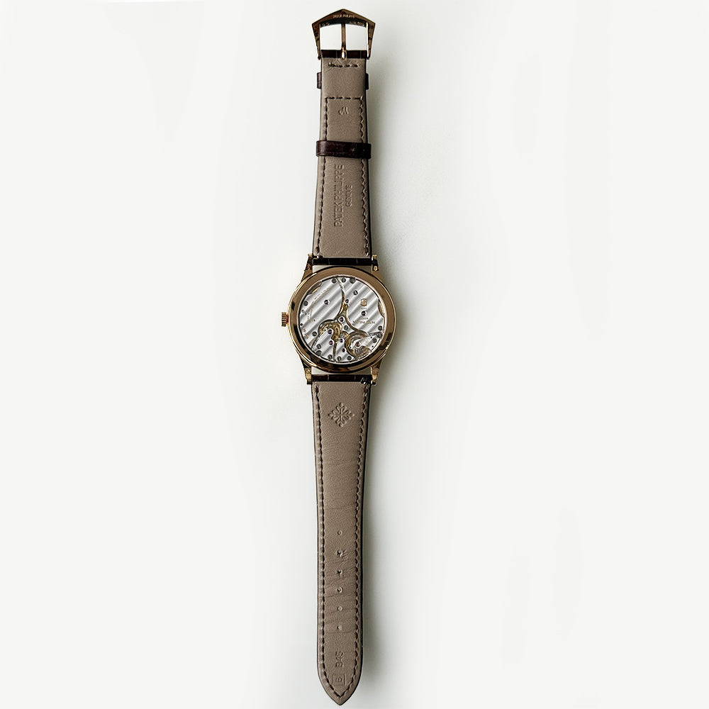 Calatrava 39mm Manual Clou De Paris Rose Gold 6119R-001