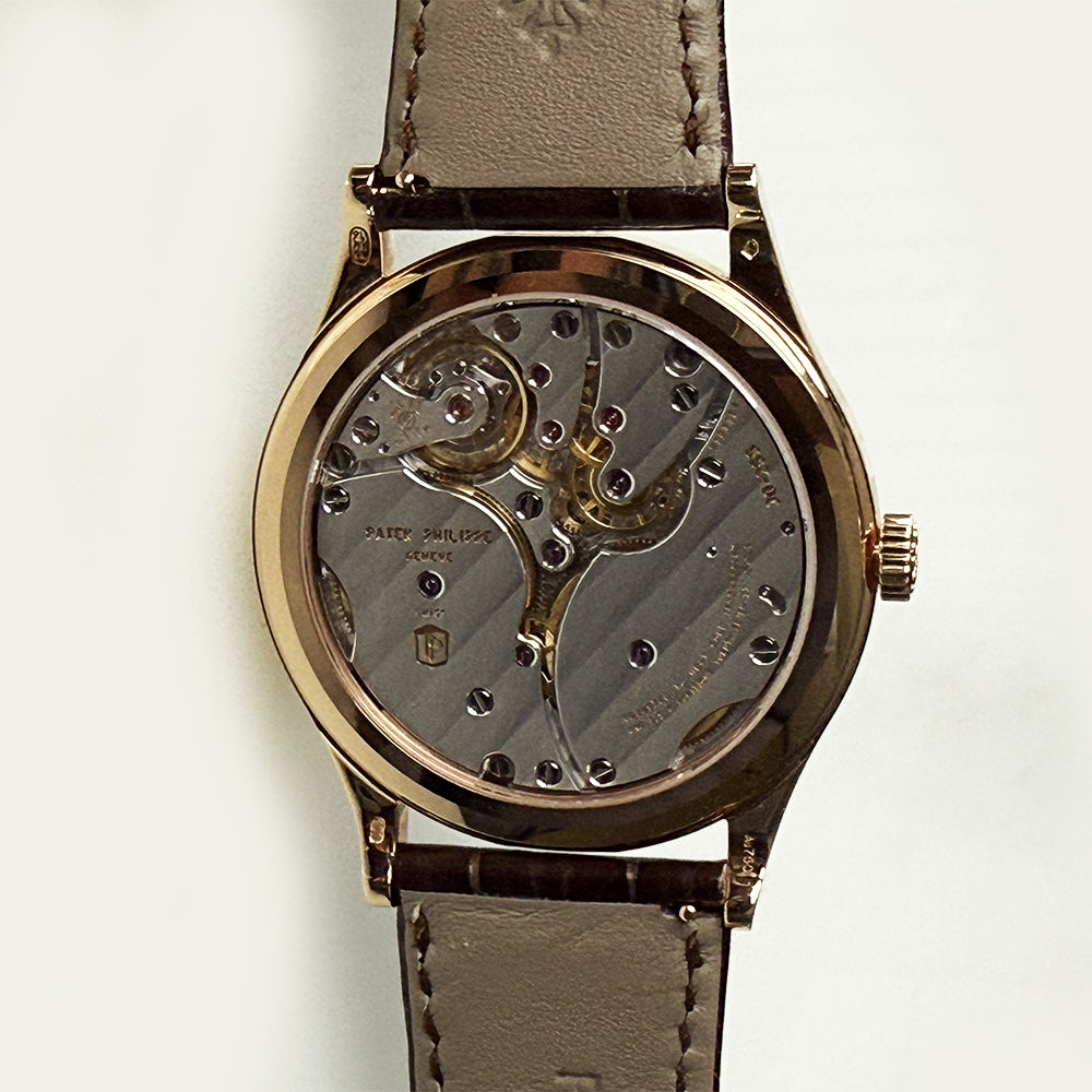 Calatrava 39mm Manual Clou De Paris Rose Gold 6119R-001