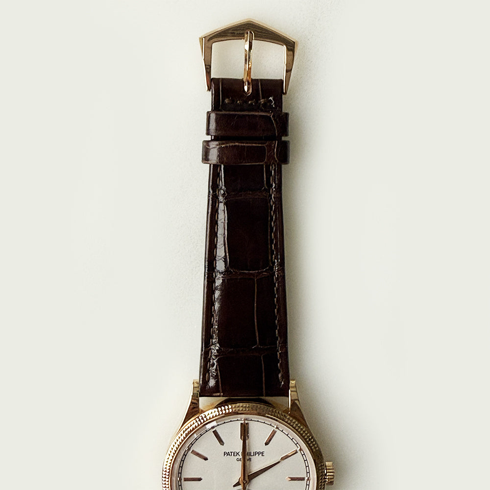 Calatrava 39mm Manual Clou De Paris Rose Gold 6119R-001