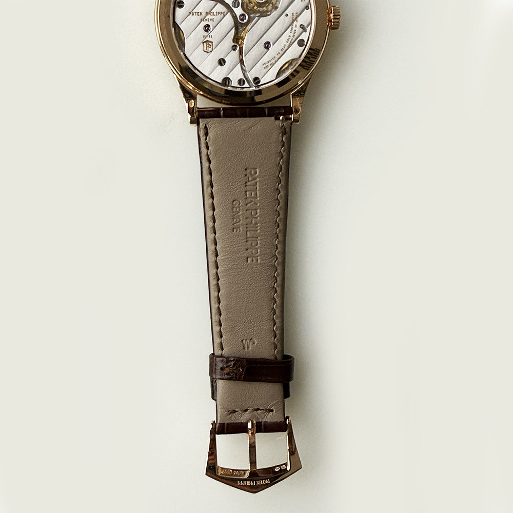 Calatrava 39mm Manual Clou De Paris Rose Gold 6119R-001