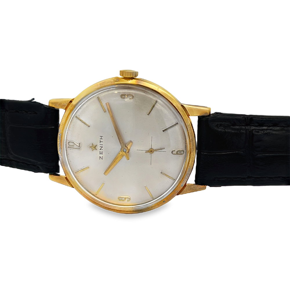 Pre-Owned Vintage Zenith Manual Wind Dress Watch | 18K Yellow Gold Case | Small Seconds