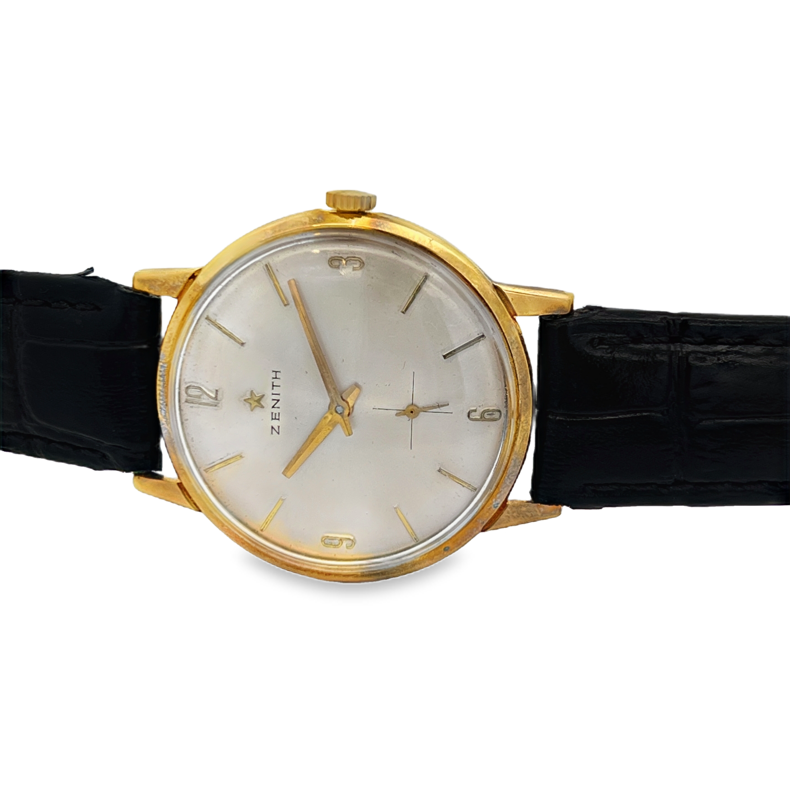 Pre-Owned Vintage Zenith Manual Wind Dress Watch | 18K Yellow Gold Case | Small Seconds