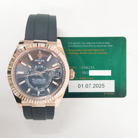 Sky-Dweller Rubber Strap Rose Gold 336235
