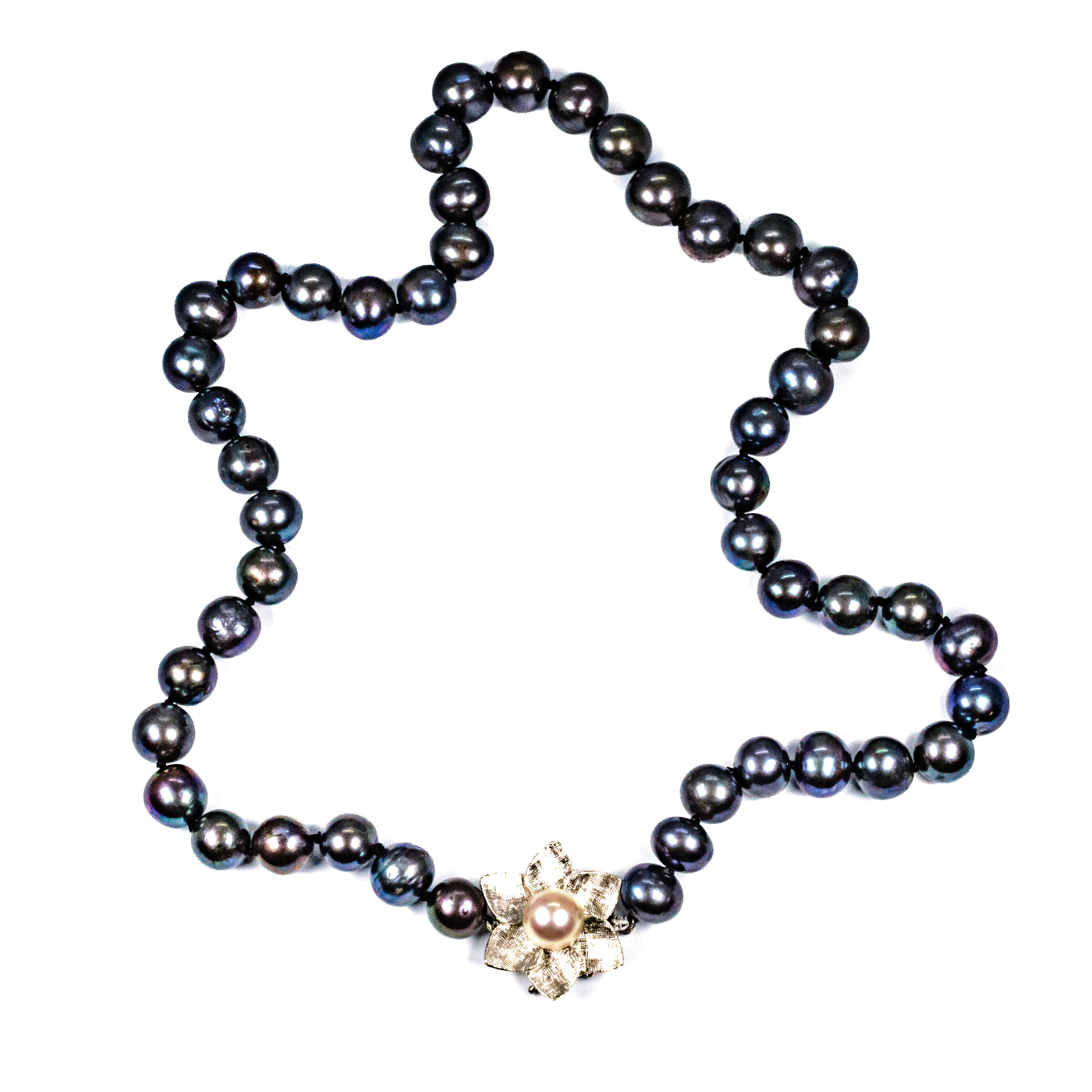 -E- Peacock Blk Pearl neck w/1