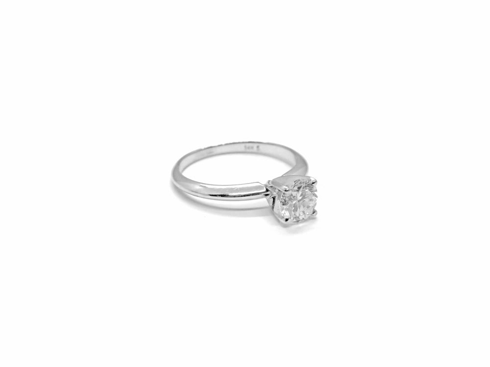 14K White Gold Diamond Engagement Ring