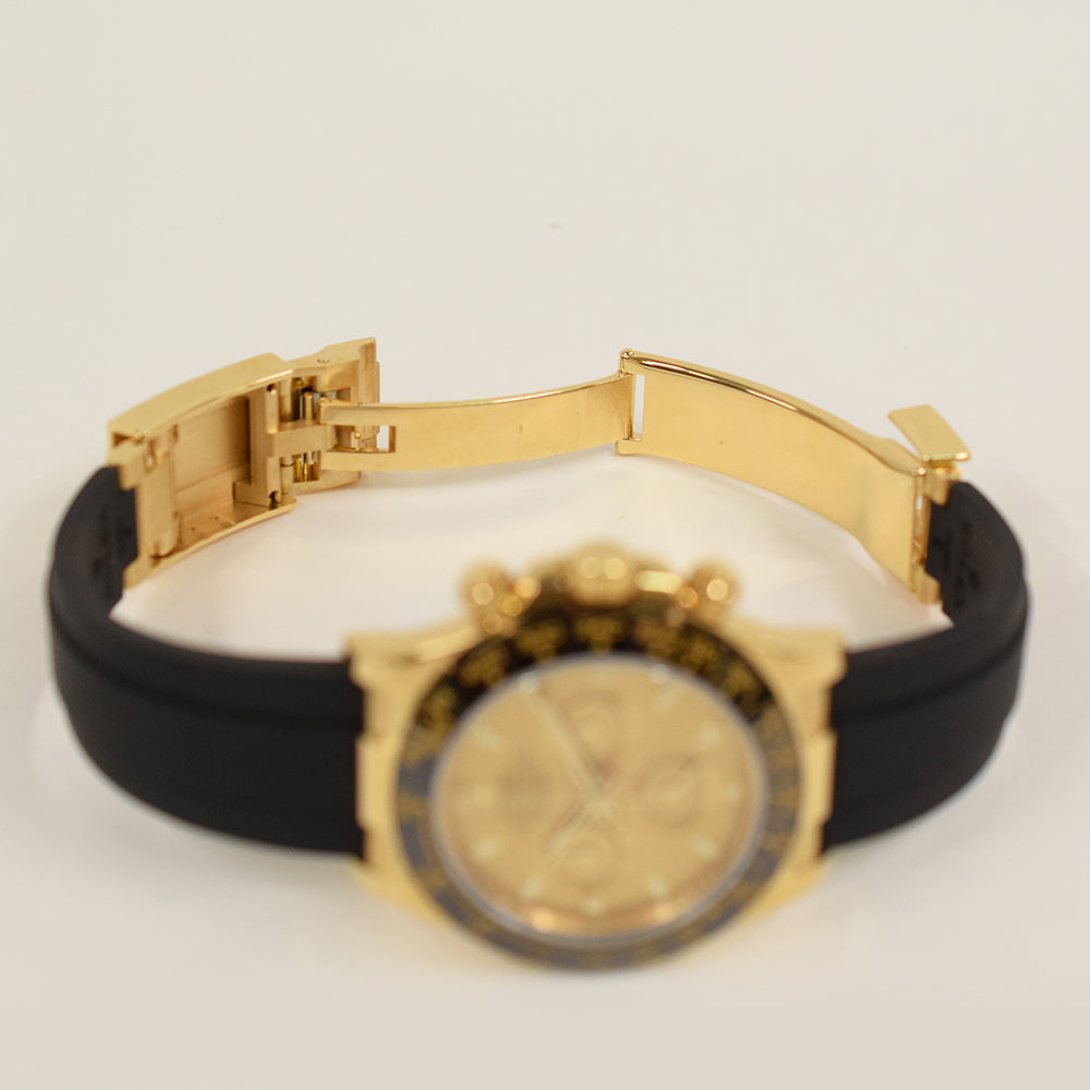 Daytona Yellow Gold On Strap 116518LN