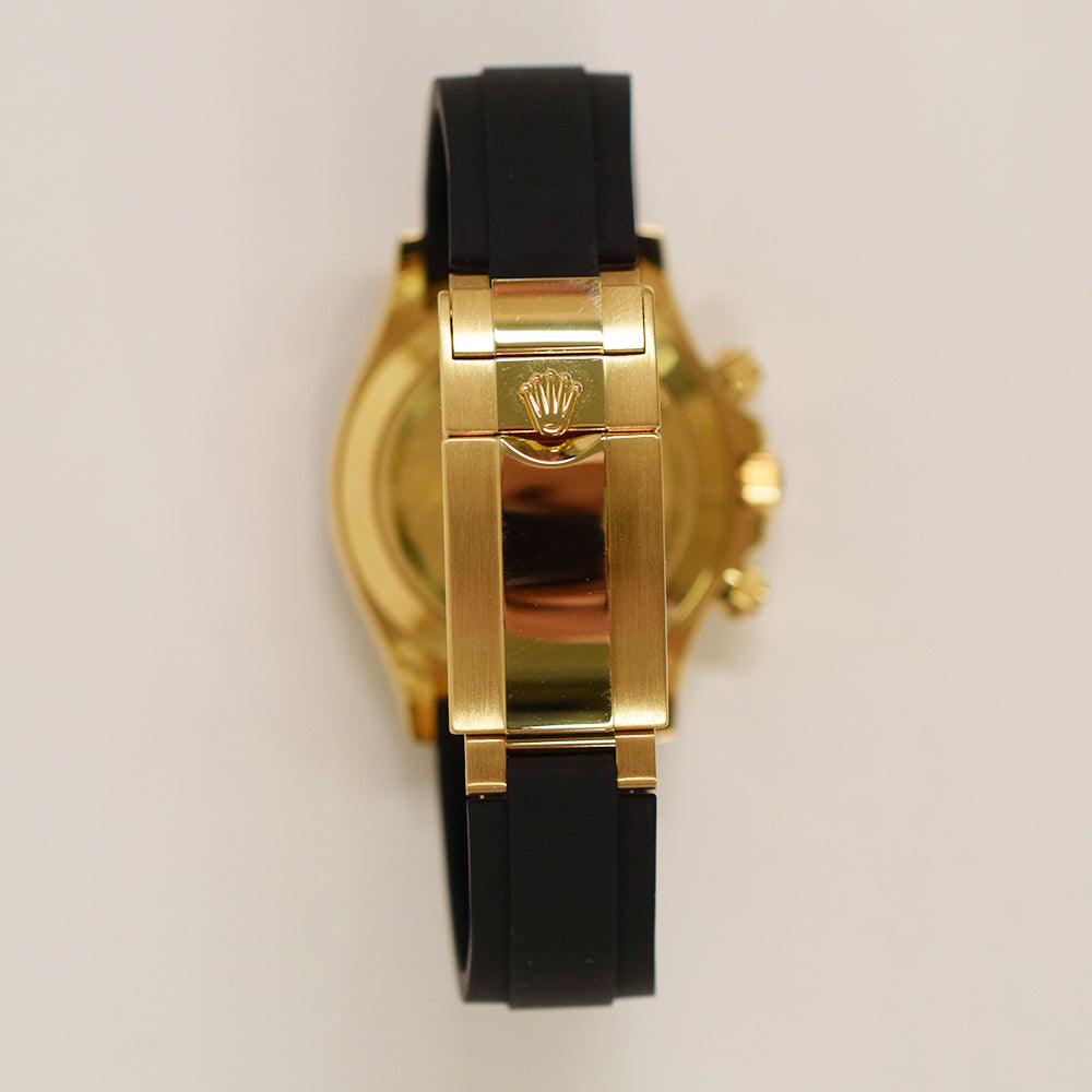 Daytona Yellow Gold On Strap 116518LN