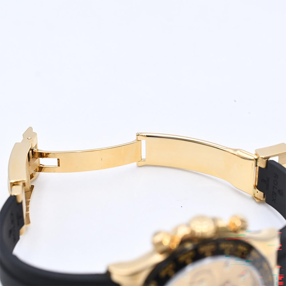 Daytona Yellow Gold On Strap 116518LN