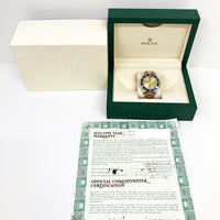 Submariner Date 40mm Blue Bezel "Serti Dial" Steel and Yellow Gold 16613SG