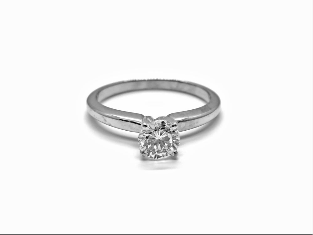 14K White Gold Classic Solitaire Engagement Ring