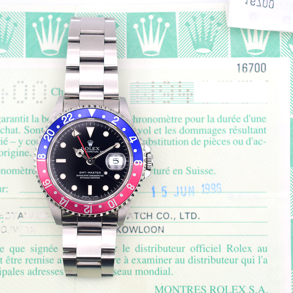 GMT-Master "Pepsi" Aluminium Bezel Stainless Steel 16700