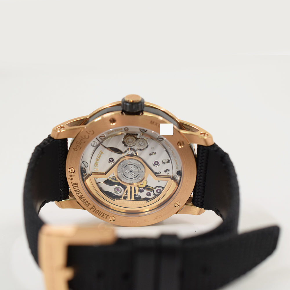 Code 11.59 Starwheel 41mm Rose Gold on Black Textured Rubber Strap 15212NR.OO.A002KB.01