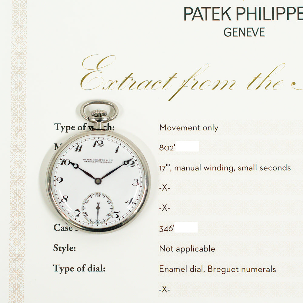 Patek Pocket Watch Circa 1936