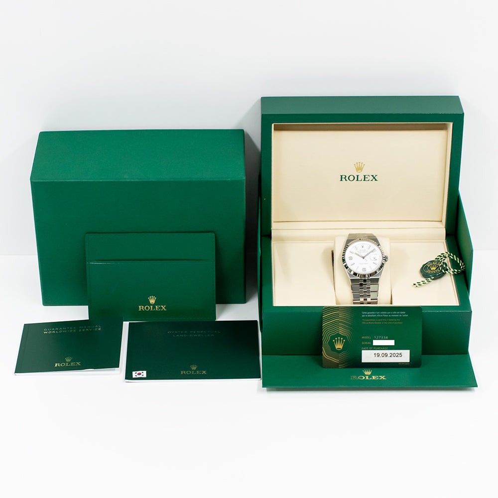 Land-Dweller 40mm Steel and White Gold 127334