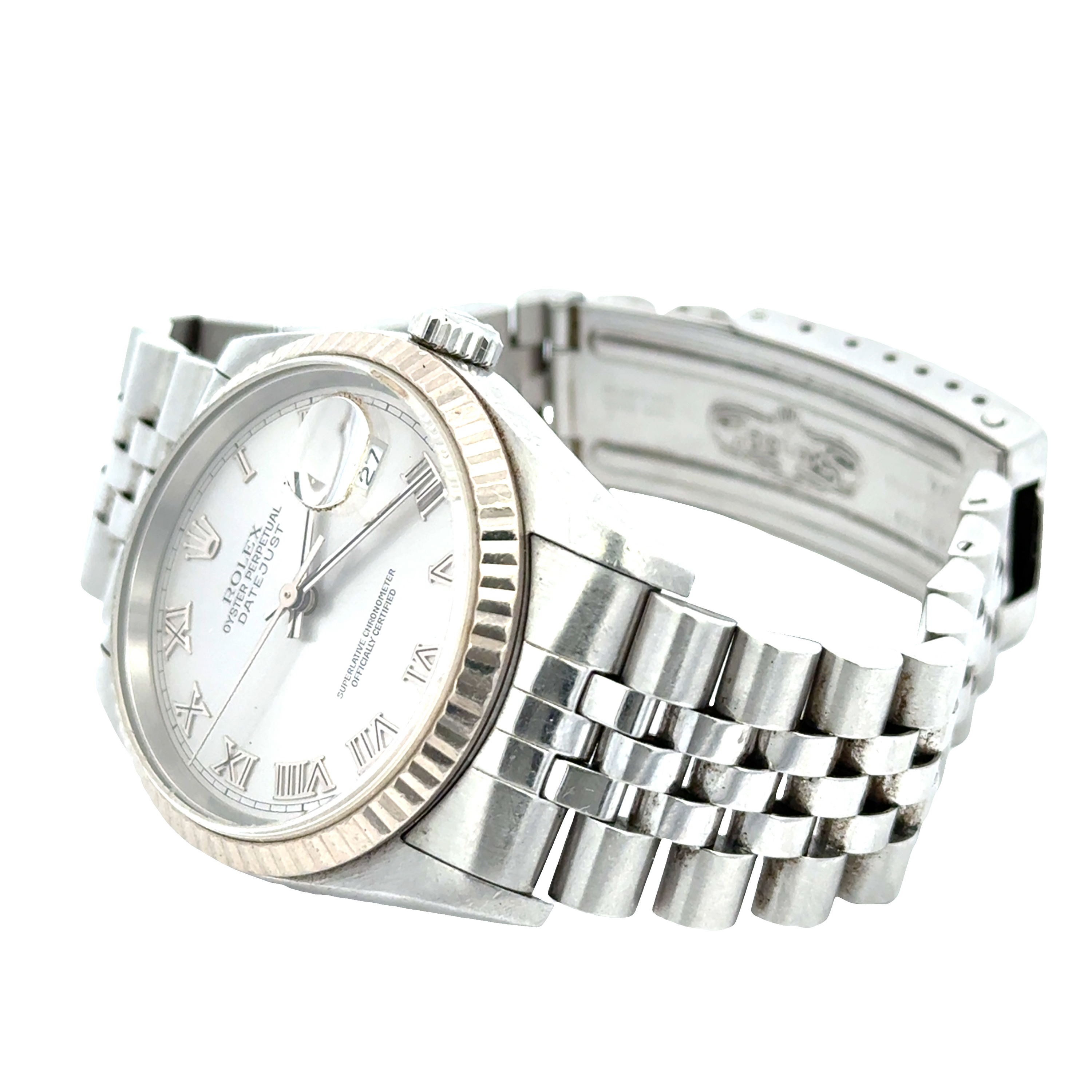 Pre-Owned Rolex Datejust 36 Stainless Steel & 18K White Gold 16234 Papers