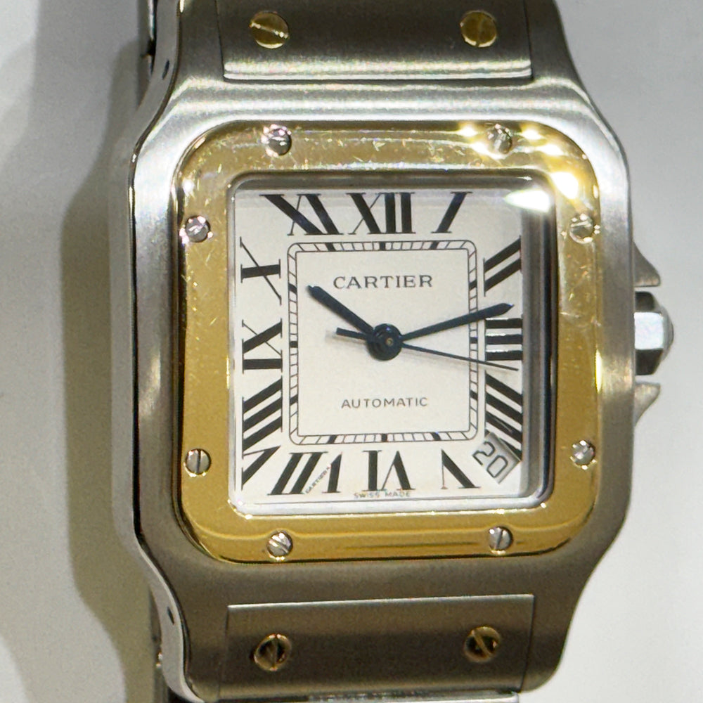 Santos Galbée XL Steel and Yellow Gold - 32mm x 45mm Quartz W20099C4