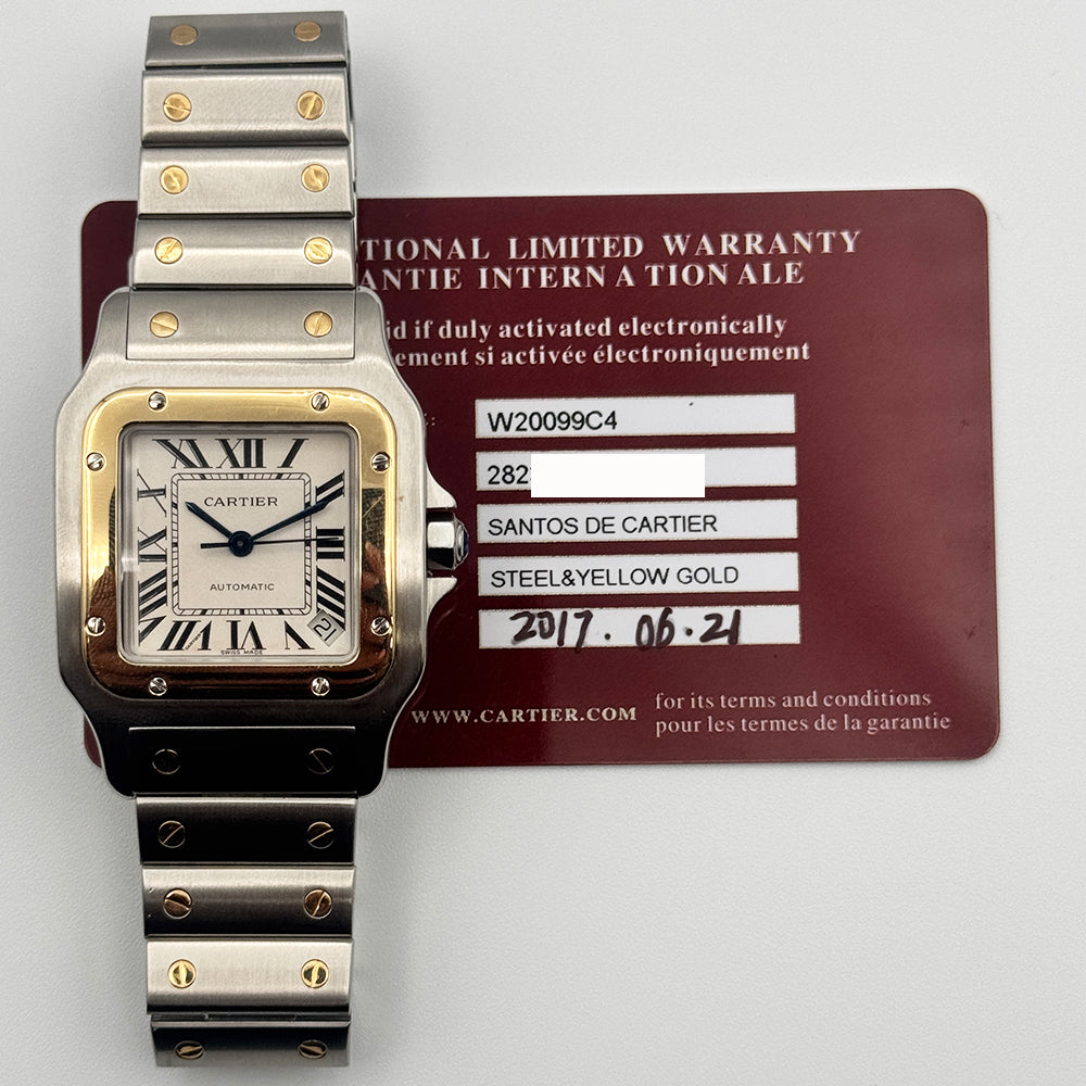 Santos Galbée XL Steel and Yellow Gold - 32mm x 45mm Quartz W20099C4