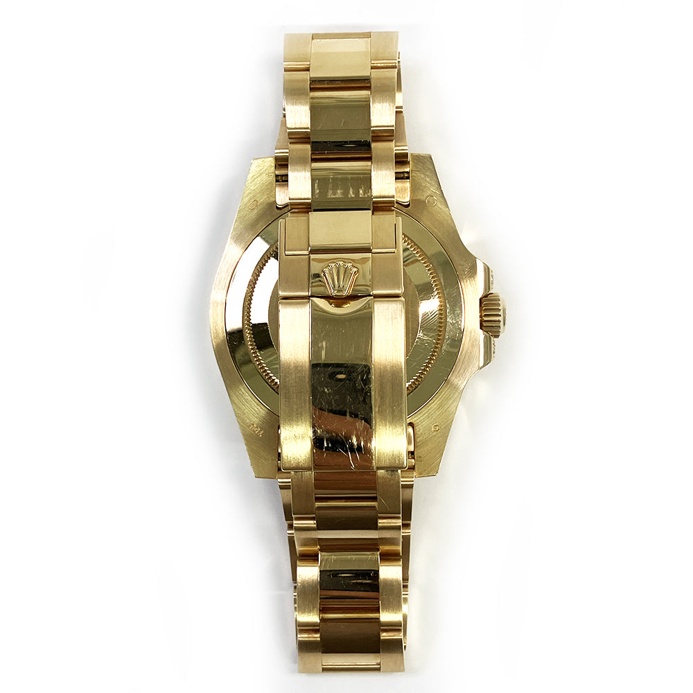 GMT-Master II 40mm Diamond & Black Sapphire Bezel Diamond Lugs  Yellow Gold 116758SANR
