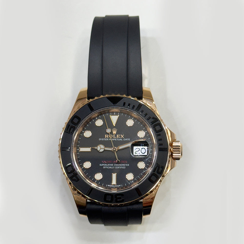 Yacht-Master 40mm Rose Gold on Strap 116655