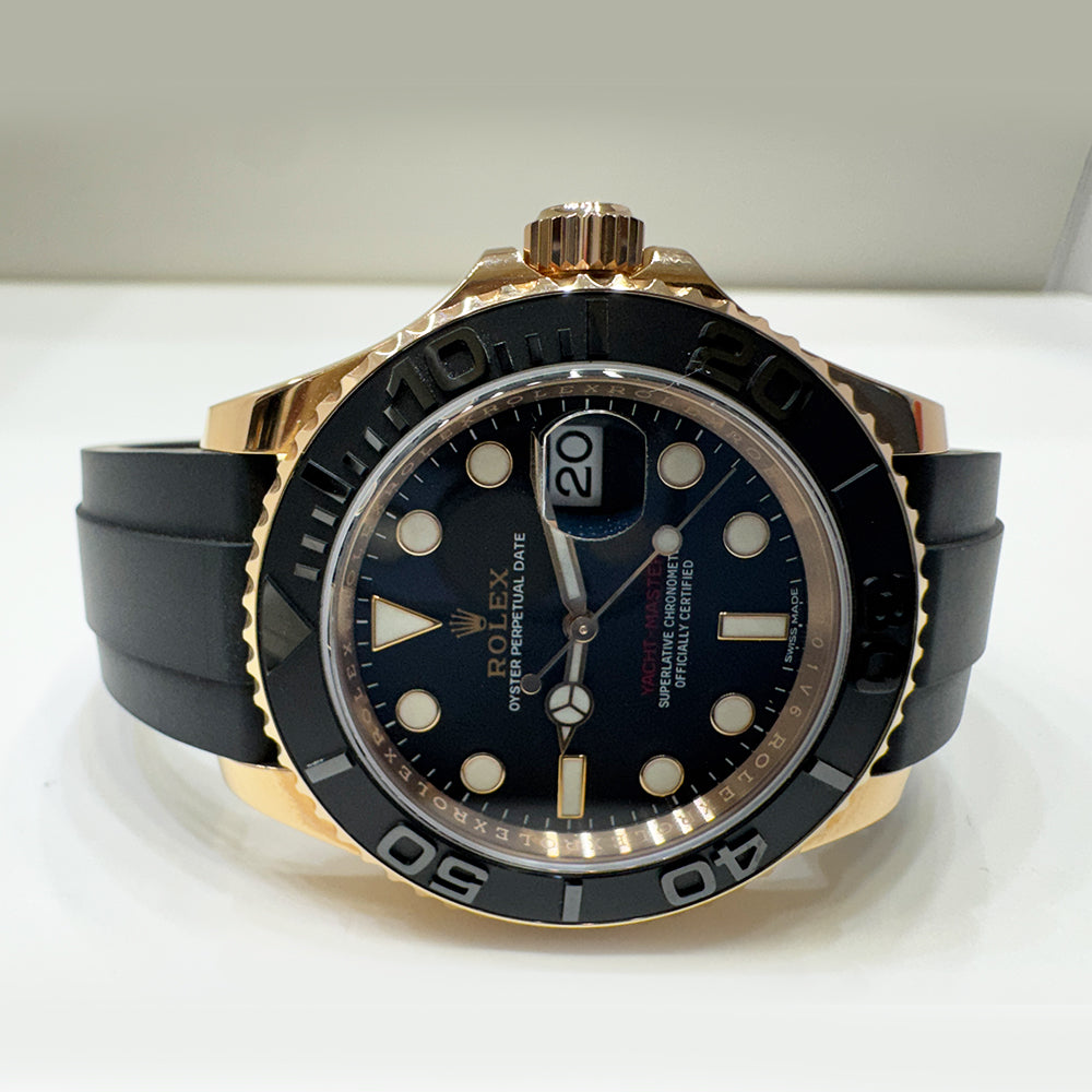 Yacht-Master 40mm Rose Gold on Strap 116655