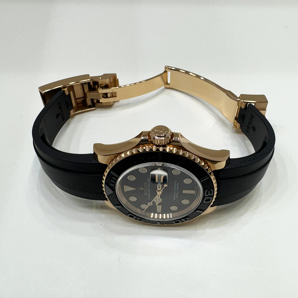 Yacht-Master 40mm Rose Gold on Strap 116655