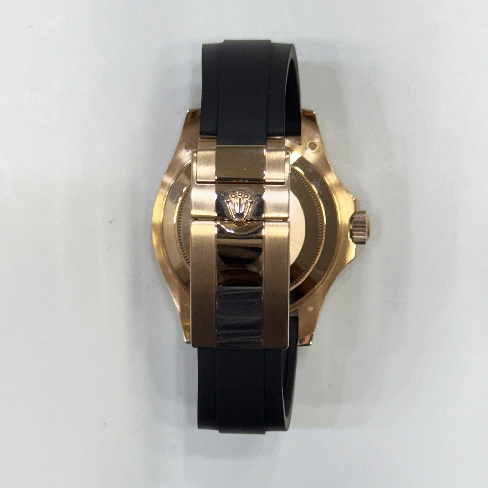 Yacht-Master 40mm Rose Gold on Strap 116655