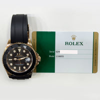 Yacht-Master 40mm Rose Gold on Strap 116655