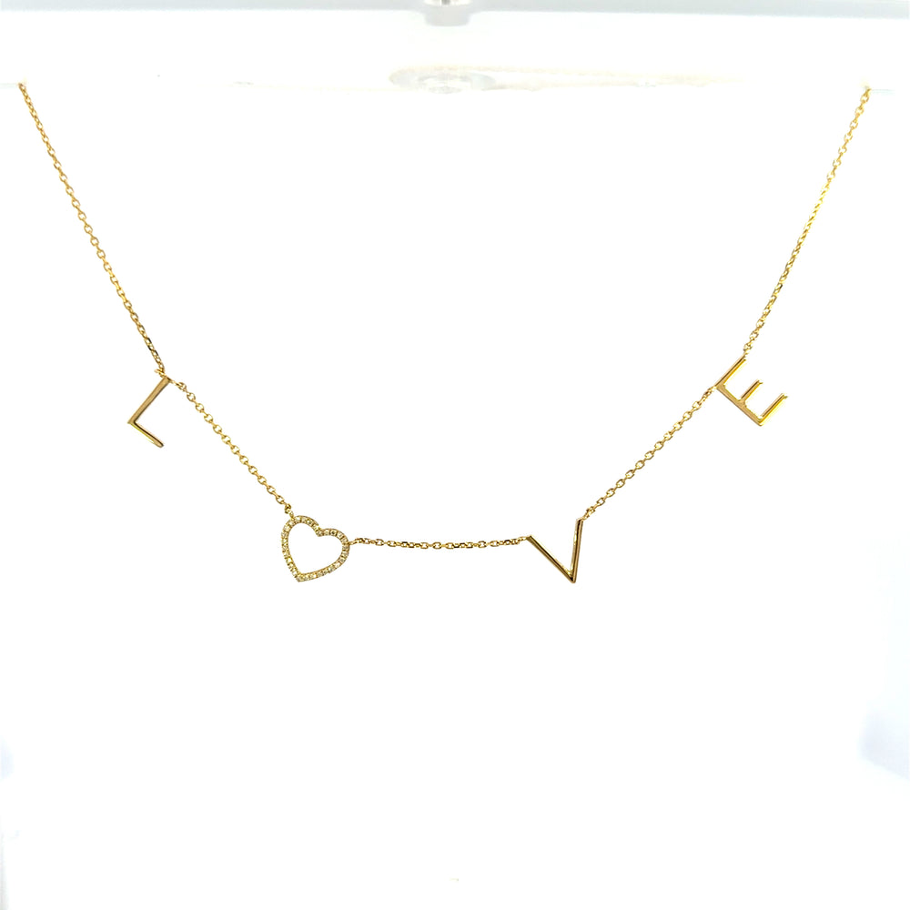 14k yg " L O V E " necklace
2