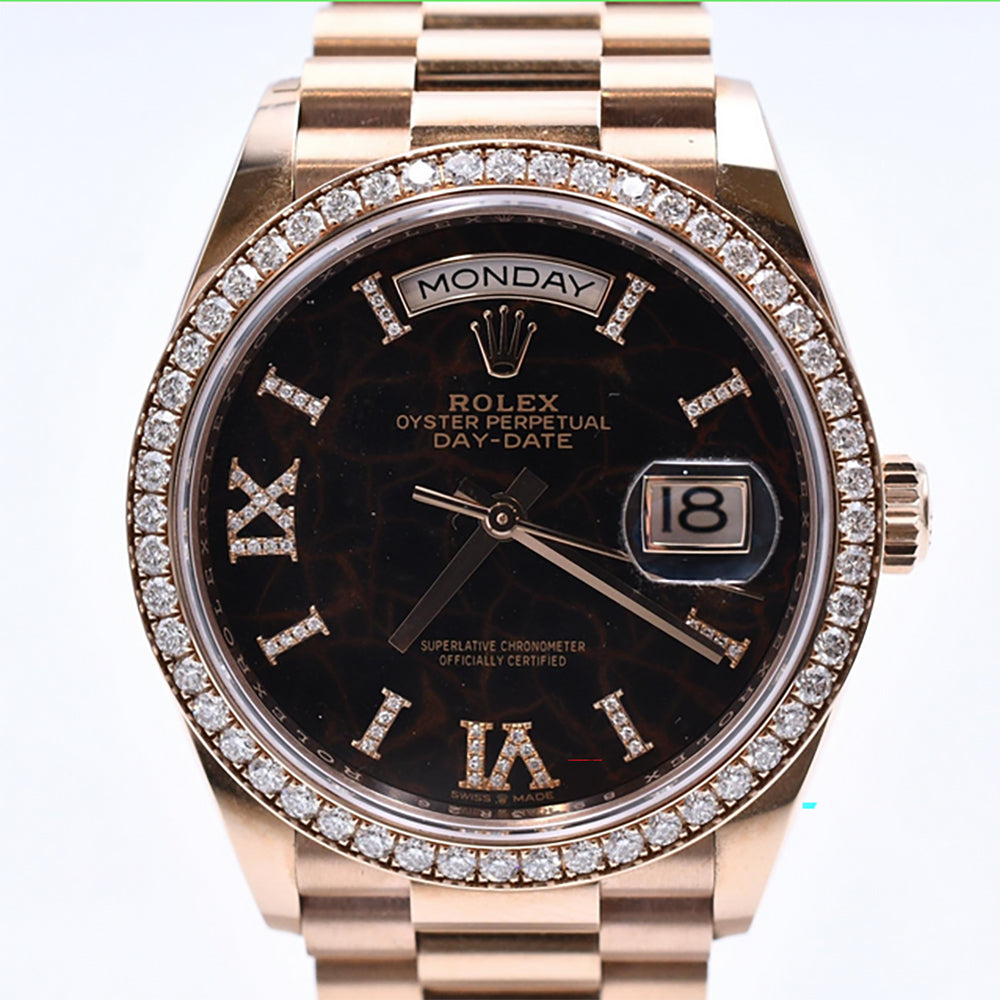 Day-Date President 36mm Diamond Bezel Rose Gold 128345RBR
