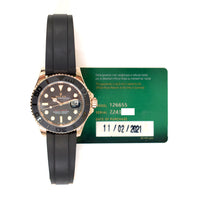 Yacht-Master 40mm Rose Gold on Strap 126655