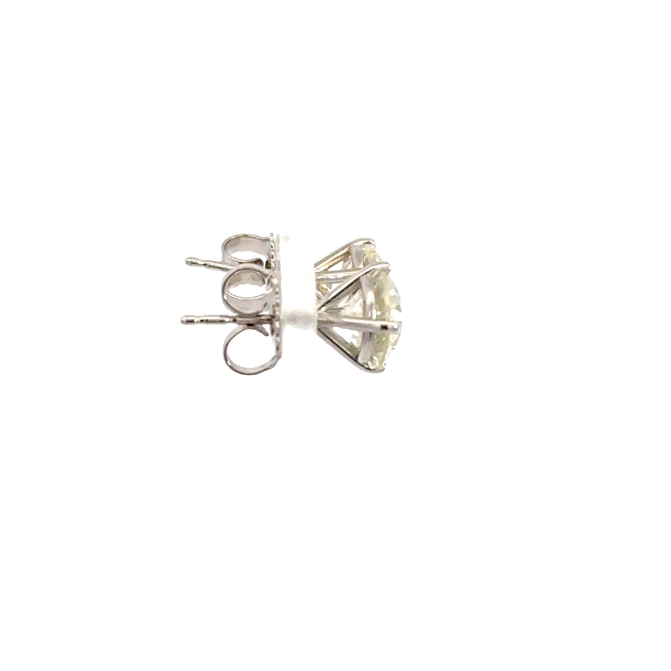 14k White Gold 3.02cttw Diamond Stud Earrings