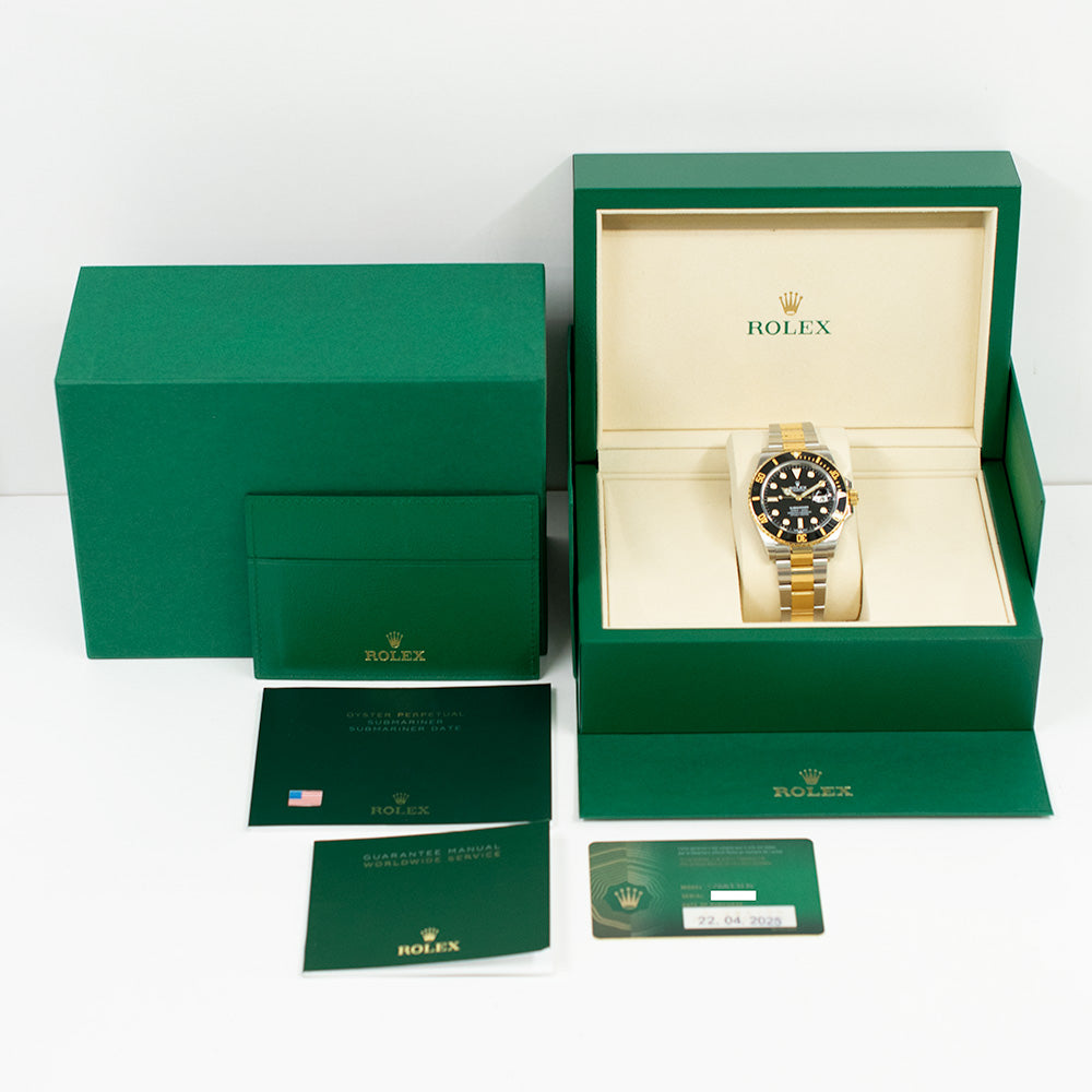 Submariner Date 41mm Black Ceramic Bezel Steel and Yellow Gold 126613LN