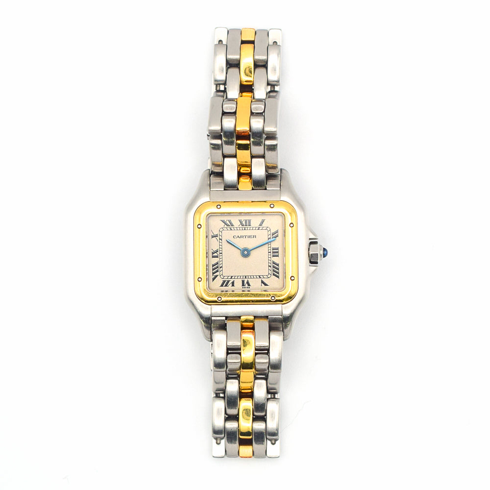 Panthère Small - Steel and Yellow Gold - 22mm x 22mm W25029B5