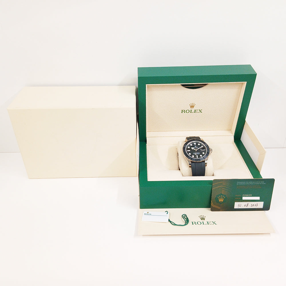 Yacht-Master 42mm White Gold Black Bezel 226659