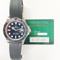 Yacht-Master 42mm White Gold Black Bezel 226659