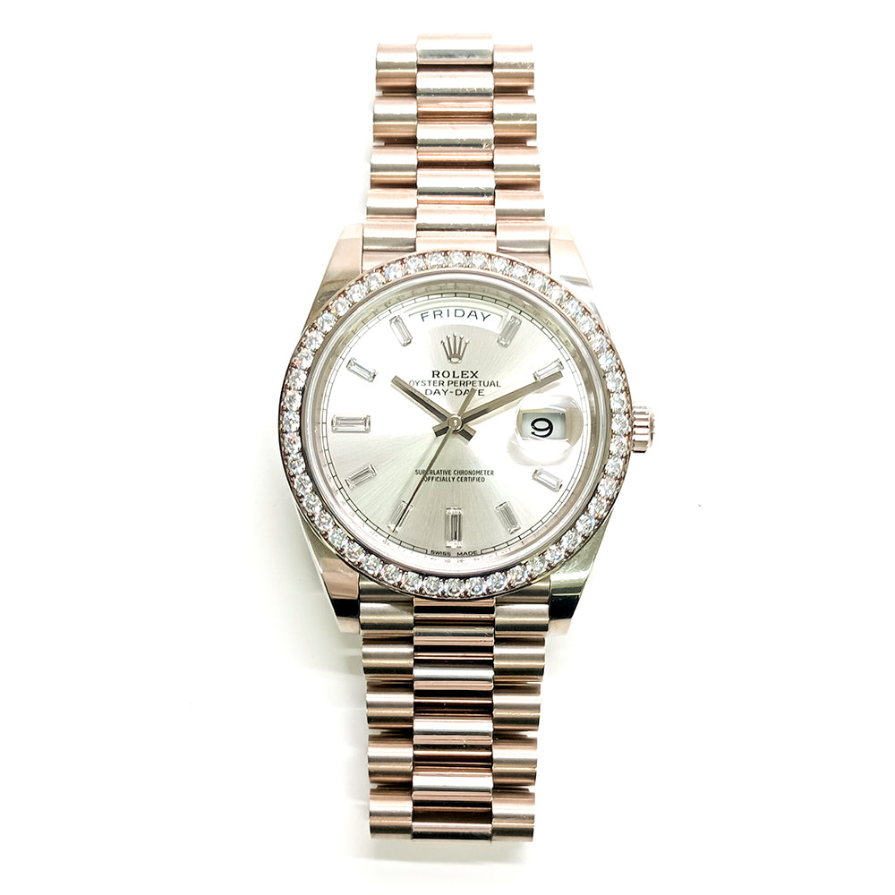 Day-Date 40mm Diamond Bezel White Gold 228349RBR