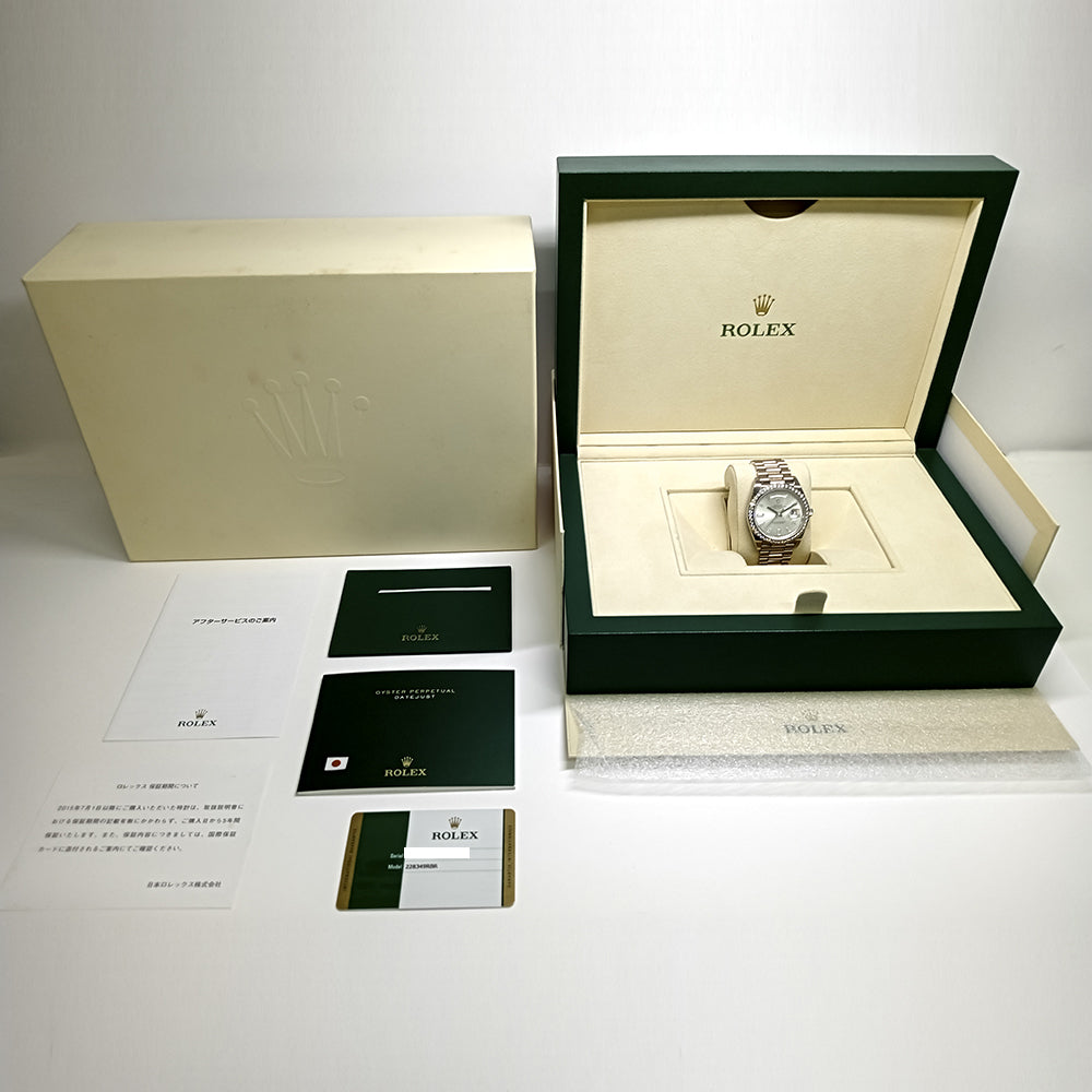Day-Date 40mm Diamond Bezel White Gold 228349RBR