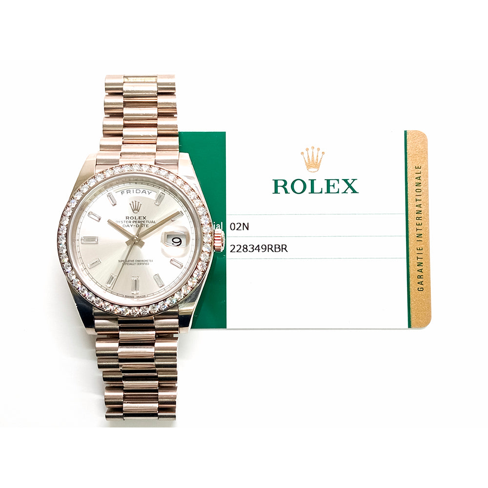 Day-Date 40mm Diamond Bezel White Gold 228349RBR