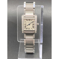 Tank Française Small Diamond Bezel - Steel - 25mm x 20mm W4TA0008