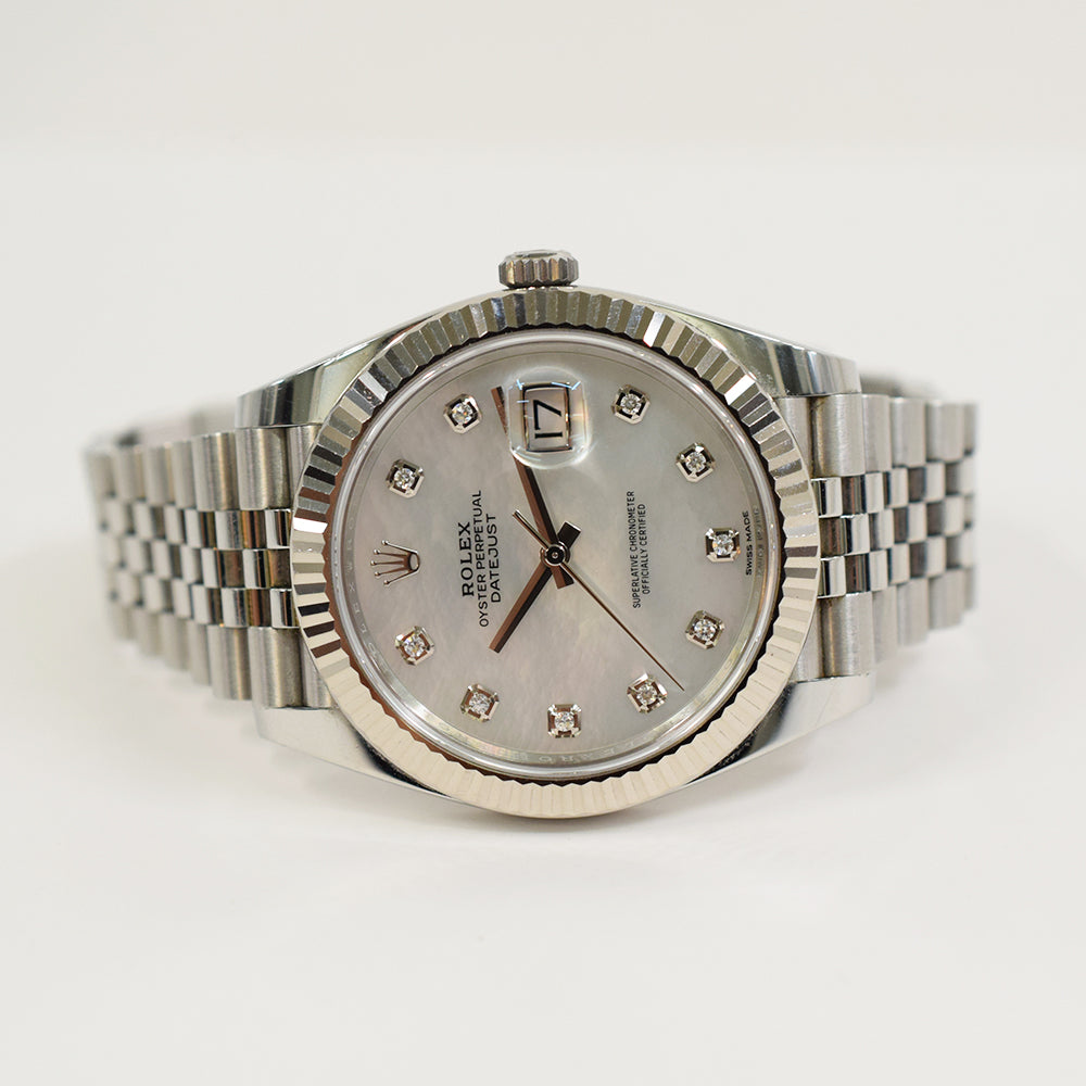 Datejust 41mm Steel and White Gold 126334NG
