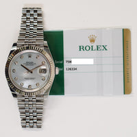 Datejust 41mm Steel and White Gold 126334NG