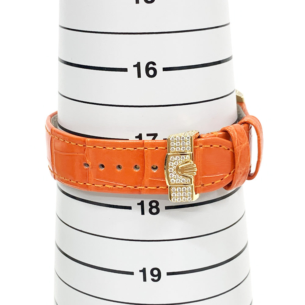 Day-Date 36mm Diamond Bezel Diamond Case Yellow Gold on Strap 128158RBR